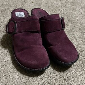 Born Deep Purple Suede Mules